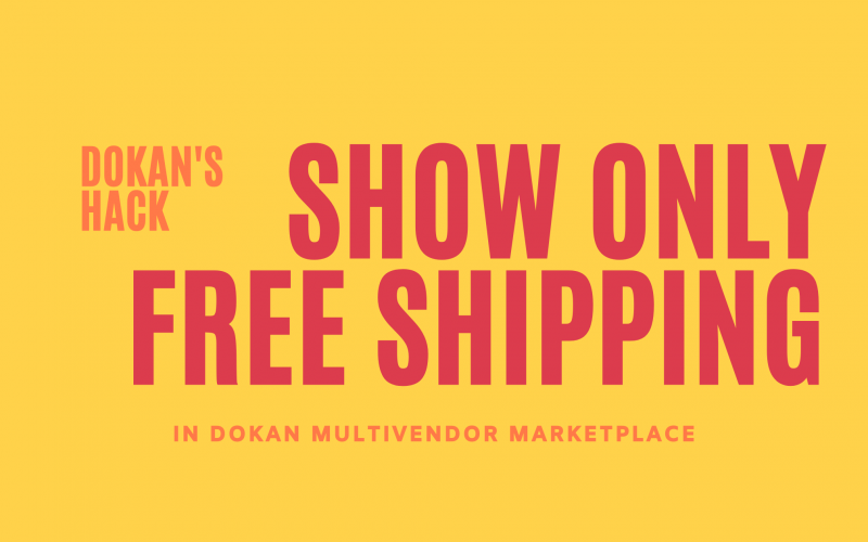Show only free shipping in dokan